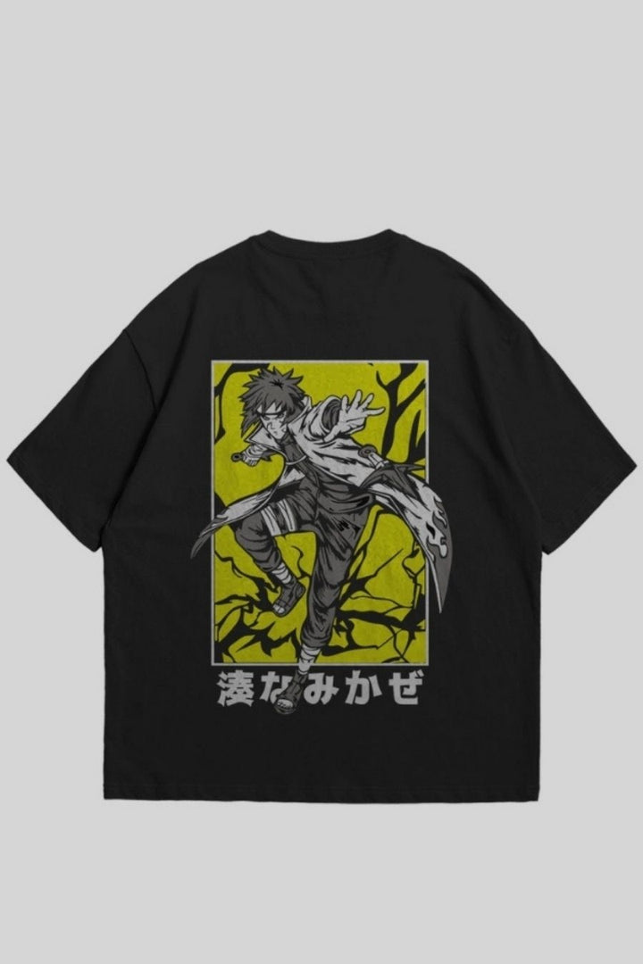 Men's Yellow Flash Printed Oversized T-shirt