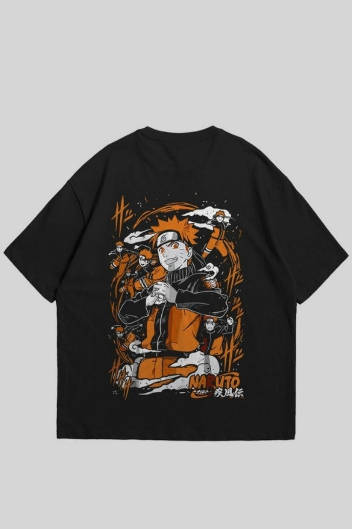 Men's Uzumaki Naruto Printed Oversized T-shirt