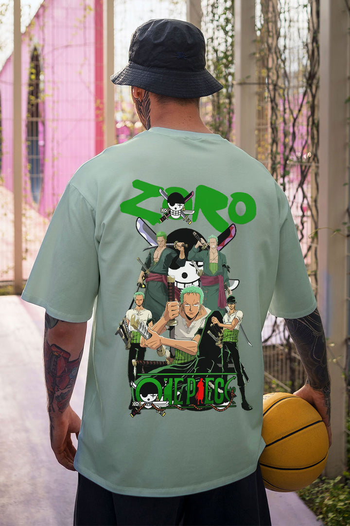 Men's Zoro Onepiece Graphic Oversized T-shirt