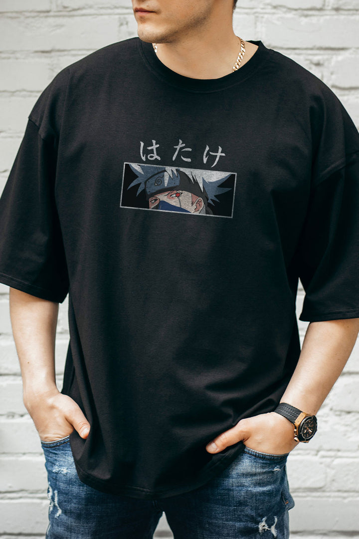 Sharingan Kakashi Anime Printed Oversized T-shirt