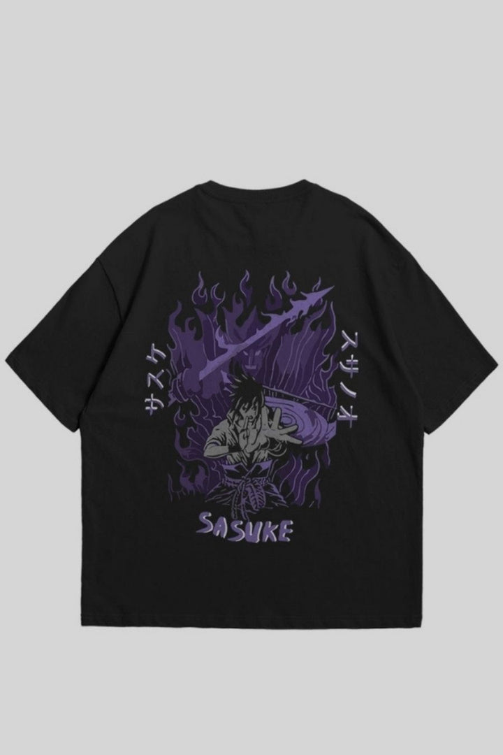 Sasuke Anime Printed Oversized T-shirt