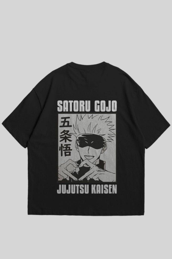 Men's Romaji Gojo Printed Oversized T-shirt