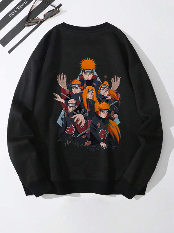 Men's The 6 Pain Printed Black Sweatshirt