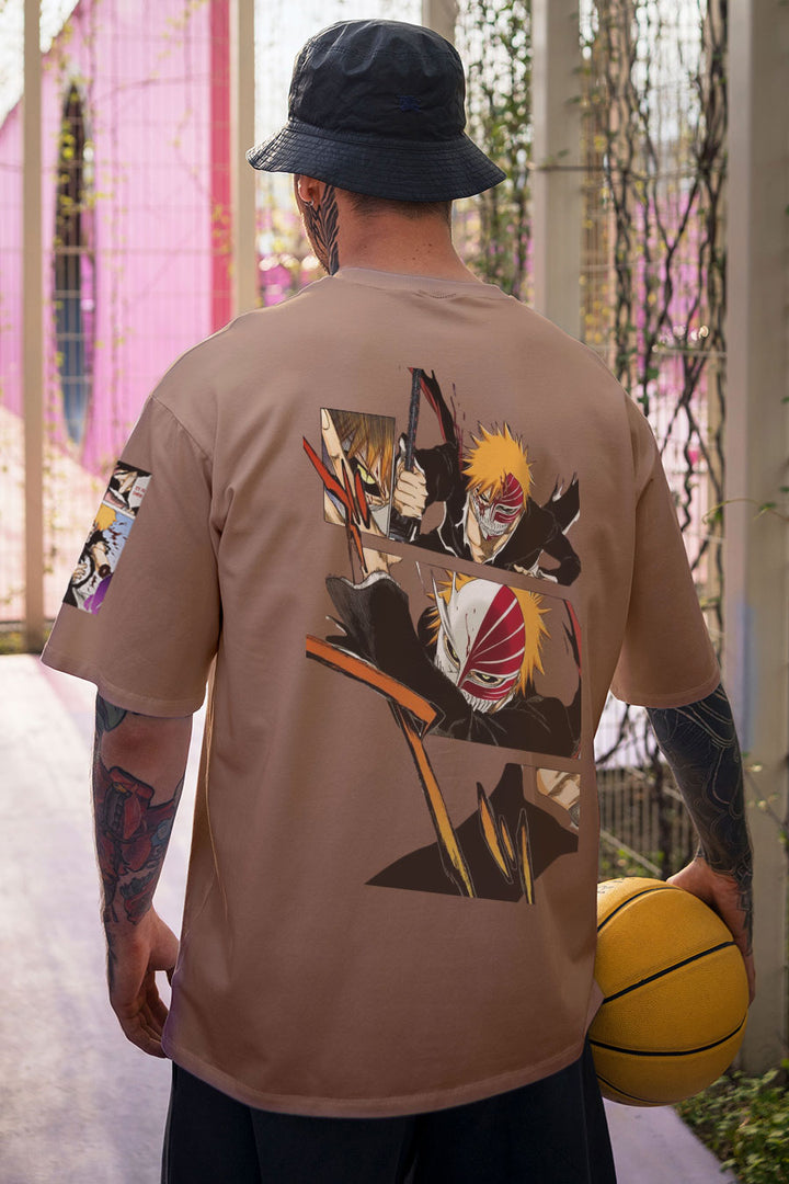 Men's Bleach Ichigo Graphic Oversized T-shirt